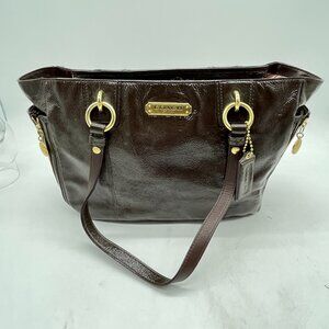 Coach F20431 Gallery Patent Leather with Pink Satin Lining Tote